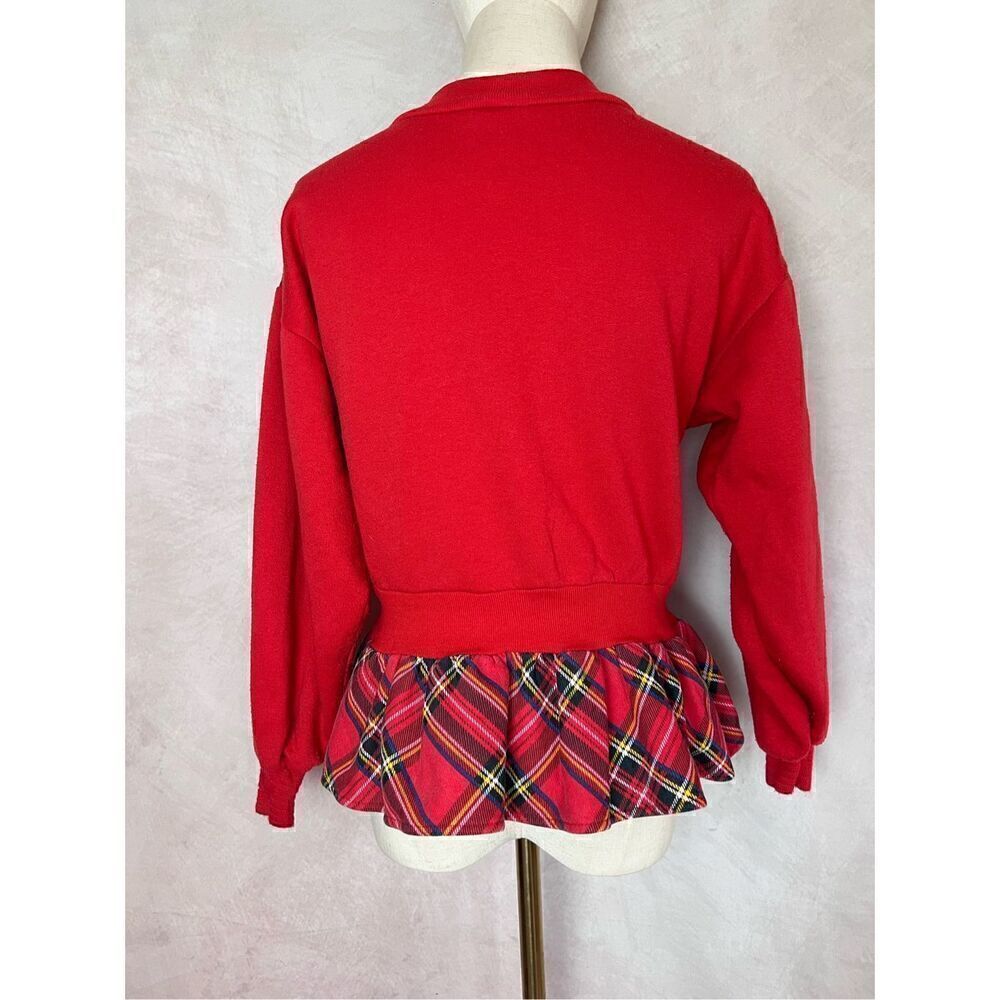 Vintage 1980s Plaid Sweatshirt - Picture 3 of 6